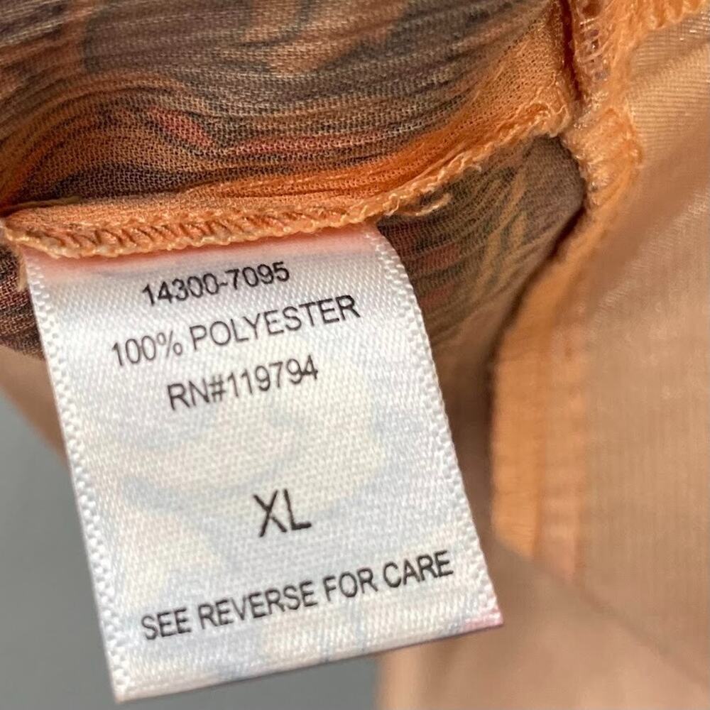 Unity Size Xl Sheer Sublimation Tunic Top Boho Fa… - image 5